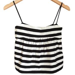 ZARA Trafaluc Black and White Stripe Babydoll Top